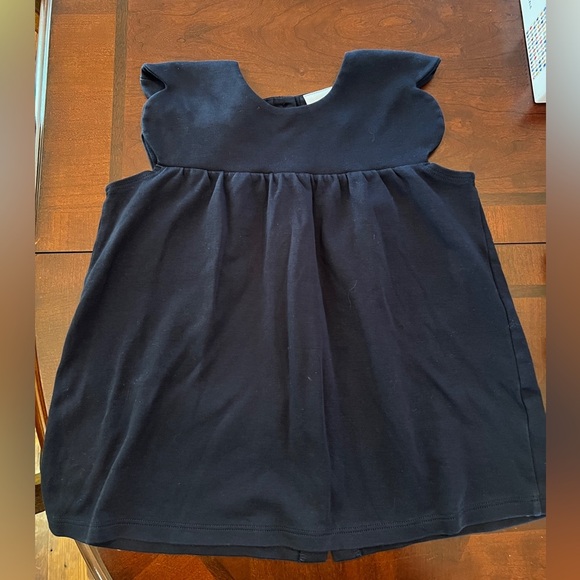 BELLA BLISS Navy Blue Peggy Pima Blouse Scalloped Sleeve Top - Picture 2 of 6